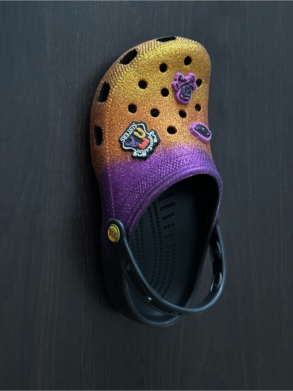 Custom Glitter Crocs (Purple & Gold) – Halloween / Hocus Pocus Style - Picture 7 of 7